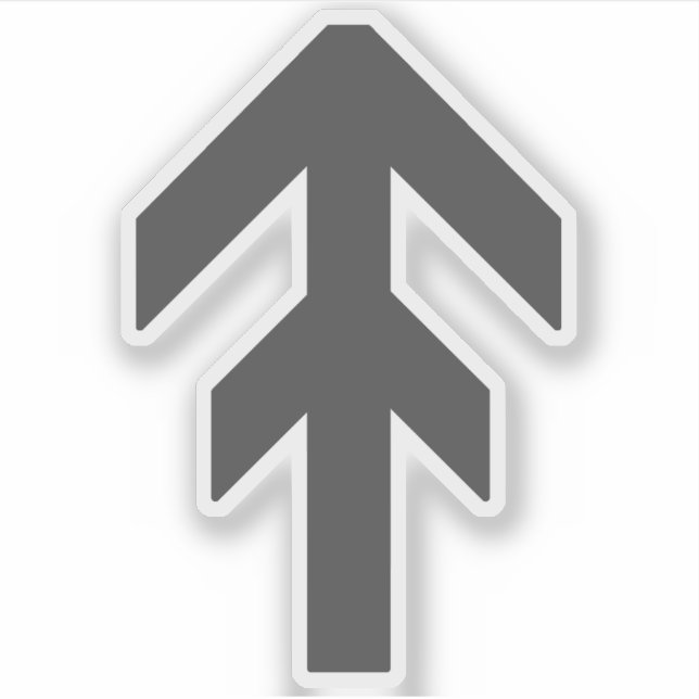 Die Weltherrschaft (grau) Aufkleber (Vorderseite)