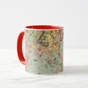 Die Weltkarte auf einen Blick - Weltluftwege Tasse