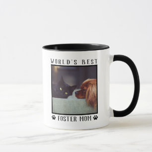 Die weltweit beste Foster Mama Paw Prints Pet Foto Tasse
