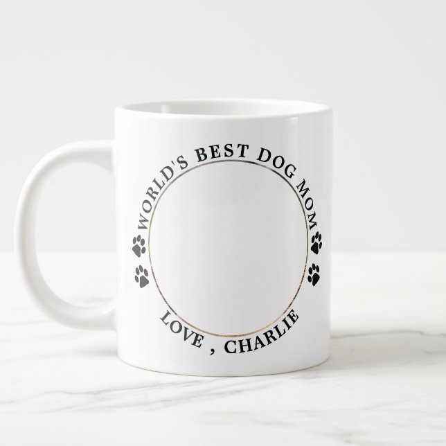 Die weltweit beste Mama für Hunde druckt kundenspe Jumbo-Tasse (Links)