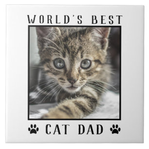Die weltweit besten Cat Vater Paw Prints Pet Foto  Fliese