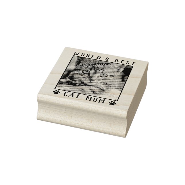 Die weltweit besten Katzenpaw-Mamas drucken Foto-R Gummistempel (Stempel)