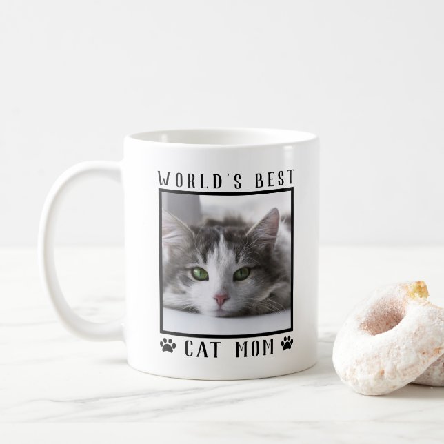 Die weltweit besten Katzenpaw-Mamas drucken Foto-R Kaffeetasse (Mit Donut)