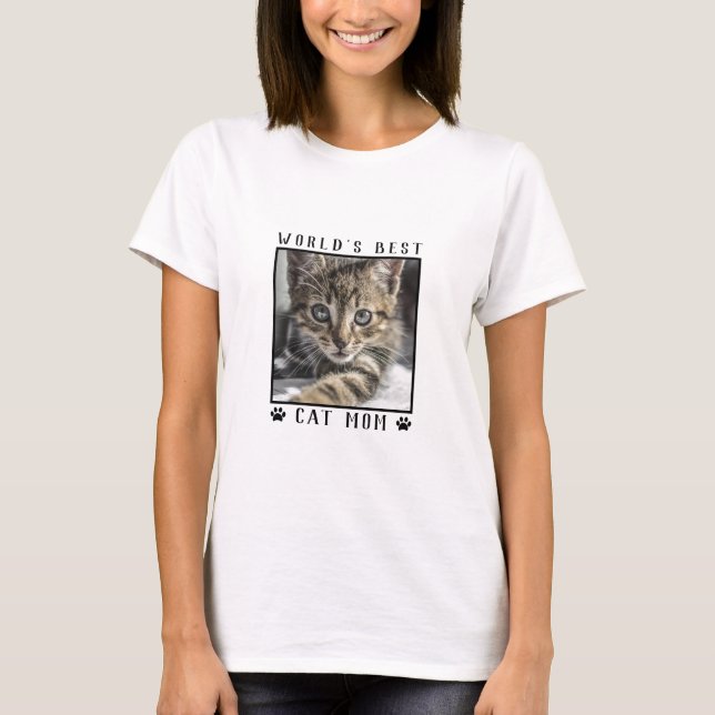Die weltweit besten Katzenpaw-Mamas drucken Foto-R T-Shirt (Vorderseite)