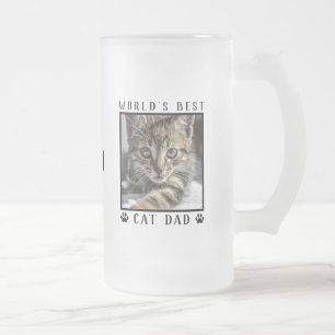 Die weltweit besten Katzenpaw-Vater drucken Name P Mattglas Bierglas