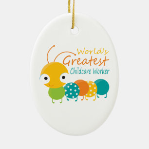 Die weltweit größte Kinderbetreuerin Keramik Ornament