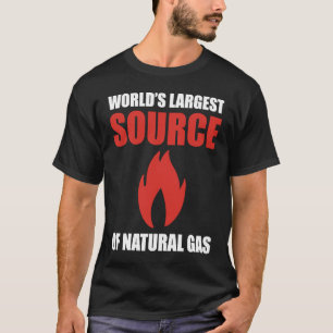 Die weltweit größte Quelle von Erdgas-Furz Flatule T-Shirt