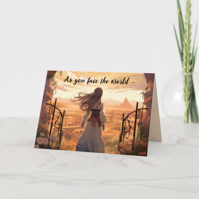 DIE WELTWEITE ERMUTIGUNGSKARTE DANKESKARTE (Vorderseite)