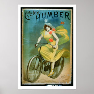 Die Werbung für "Humber fährt" rad (Farbelitho) Poster