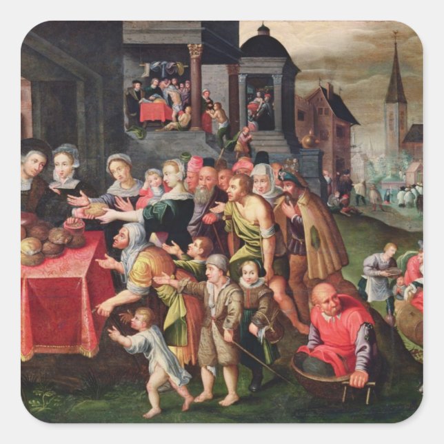 Die Werke der Gnade Quadratischer Aufkleber (Vorderseite)