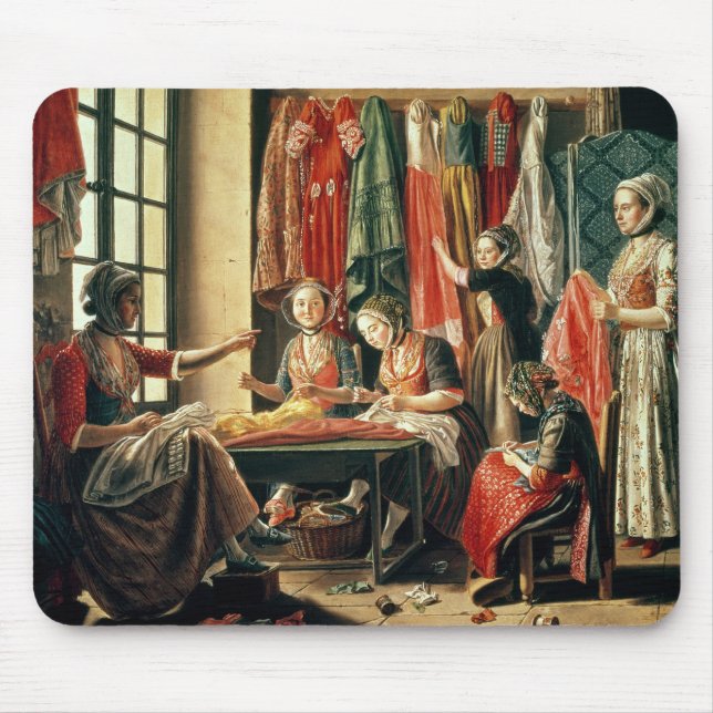 Die Werkstatt des Schneiders, Arles, 1760 Mousepad (Vorne)