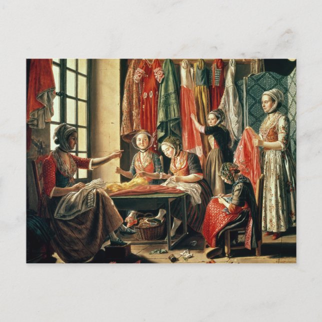 Die Werkstatt des Schneiders, Arles, 1760 Postkarte (Vorderseite)