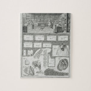Die Werkstatt und das Material eines Puzzle