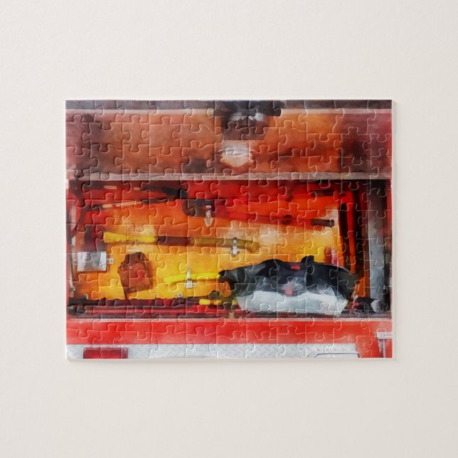 Die Werkzeuge des Feuerwehren Puzzle (Horizontal)