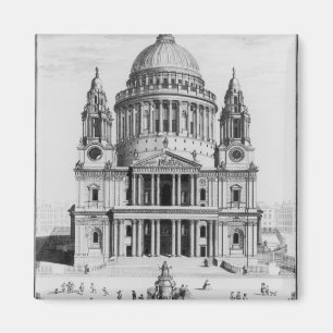 Die Westaussicht von St Paul Kathedrale Magnet