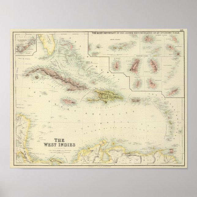 Die Westindischen Inseln Poster (Vorne)
