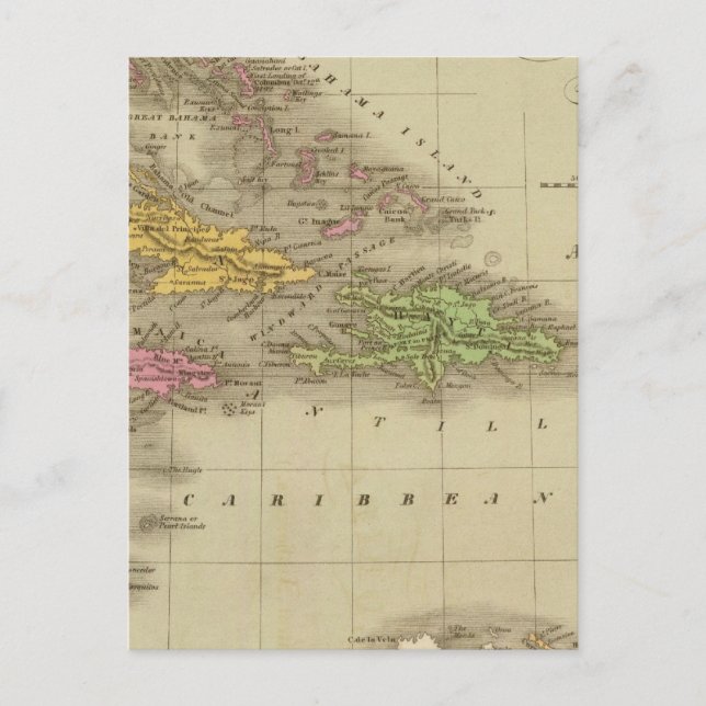 Die Westindischen Inseln Postkarte (Vorderseite)
