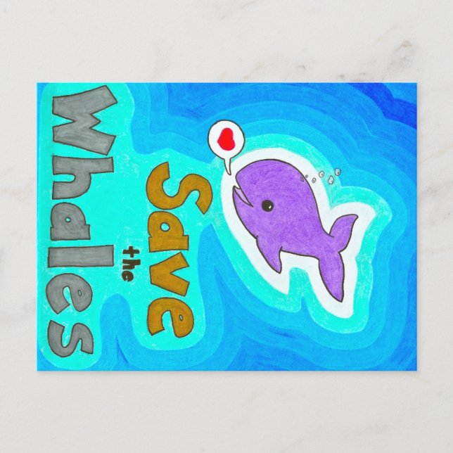 Die Whales-Postkarten gerettet Postkarte (Vorderseite)