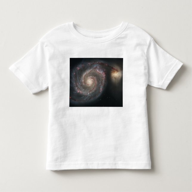 Die Whirlpool-Galaxie (M51) und die Begleitgalaxie Kleinkind T-shirt (Vorderseite)