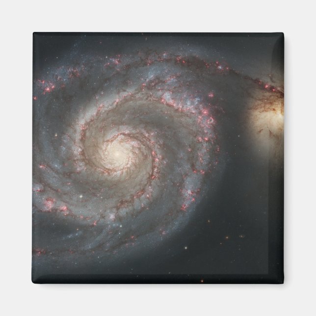 Die Whirlpool-Galaxie (M51) und die Begleitgalaxie Magnet (Vorne)