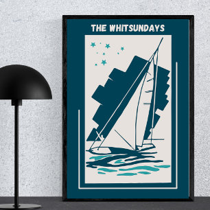 Die Whitsundays in Queensland - Segeln im Vintage- Poster