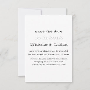 Die Whittier Mitteilung Save The Date