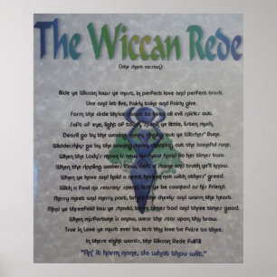 Die Wiccan-Rede-Leinwand Poster