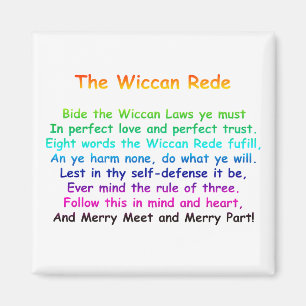 Die wiccan Rede Magnet