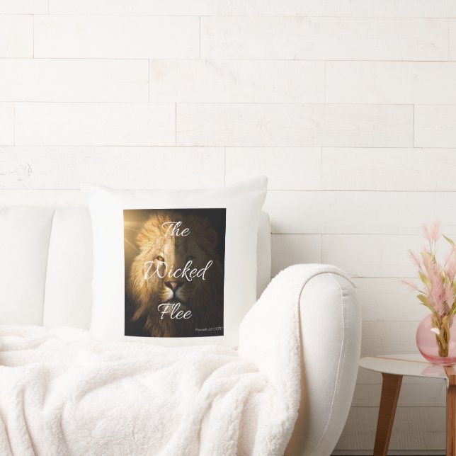 Die Wicked Flee Sprichwörter 28:1 KJV Kissen (Liege)