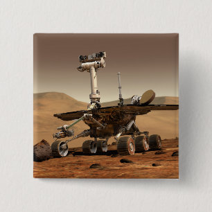 Die Wiedergabe des Künstlers des Mars-Vagabunden Button