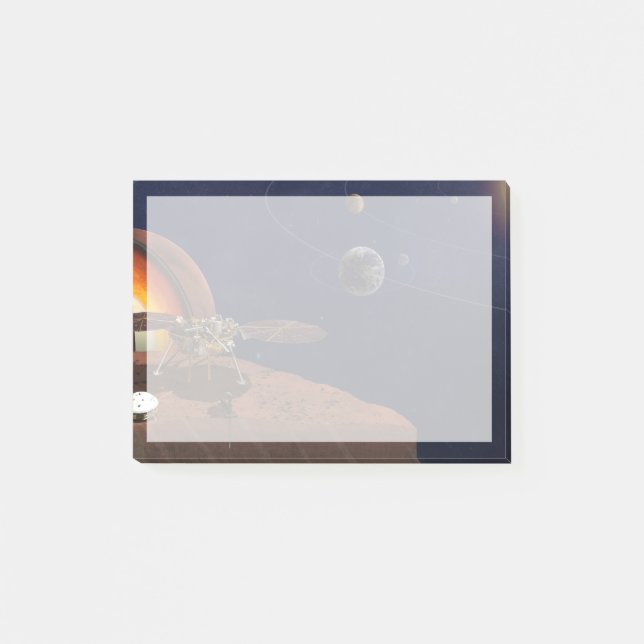 Die Wiedergeburt der Erkennungslander durch den Kü Post-it Klebezettel (Vorderseite)