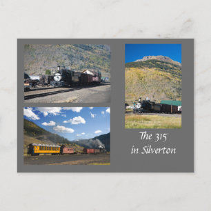 Die wiederhergestellte D&RG 315 in Silverton Postkarte