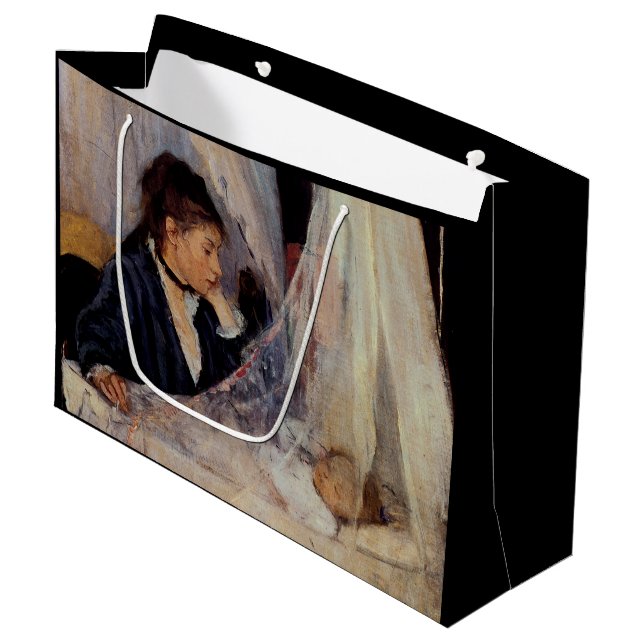 Die Wiege von Berthe Morisot Große Geschenktüte (Vorderseite Schrägansicht)