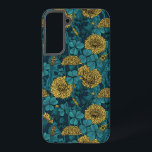 Die Wiese in Gelb und Blau Samsung Galaxy Hülle<br><div class="desc">Handgezeichnet nahtloses Muster mit Lüstern und Kleen</div>