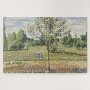 Die Wiese mit grauem Pferd, Eragny, Ölmalerei Puzzle