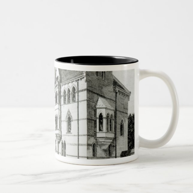 Die Wiesen-Gebäude, Christus-Kirche, Oxford Zweifarbige Tasse (Rechts)