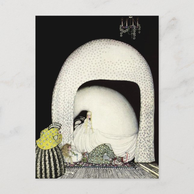 Die Wig des Herrn wurde entfernt, während er schli Postkarte (Vorderseite)