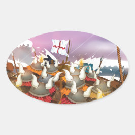 Die Wikinger Ovaler Aufkleber