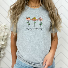Die Wildblumen farbenfrohe Mama von drei T-Shirt