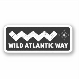 Die wilde atlantische Route Irlands Küstenreise Aufkleber