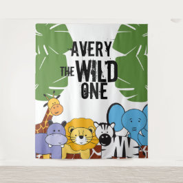 Die Wilde-eine-Safari-Geburtstagsparty Wandteppich