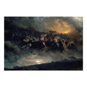 Die wilde Jagd auf Odin, 1872 von Peter Nicolai Ar Fotodruck