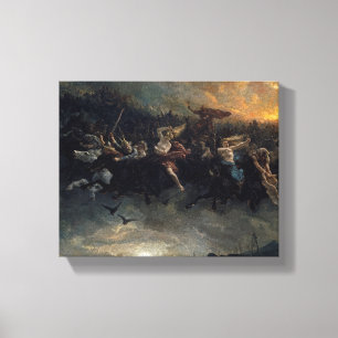 Die wilde Jagd auf Odin, 1872 von Peter Nicolai Ar Leinwanddruck