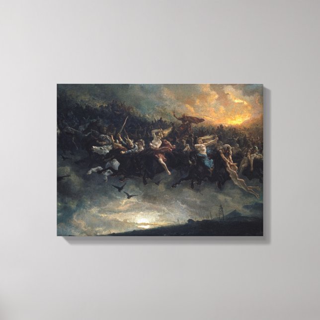 Die wilde Jagd auf Odin von Peter Nicolai Arbo 187 Leinwanddruck (Vorderseite)