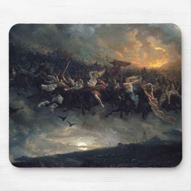 Die wilde Jagd auf Odin von Peter Nicolai Arbo 187 Mousepad (Vorne)