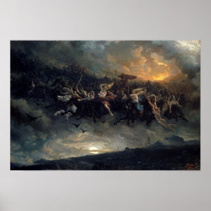 Die wilde Jagd auf Odin von Peter Nicolai Arbo 187 Poster