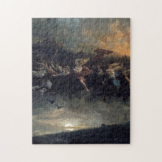 Die wilde Jagd auf Odin von Peter Nicolai Arbo 187 Puzzle (Vertikal)