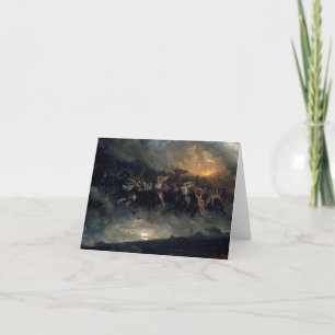 Die wilde Jagd auf Odin von Peter Nicolai Arbo Dankeskarte