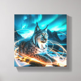 Die wilde Katze und das Licht 2 Leinwanddruck