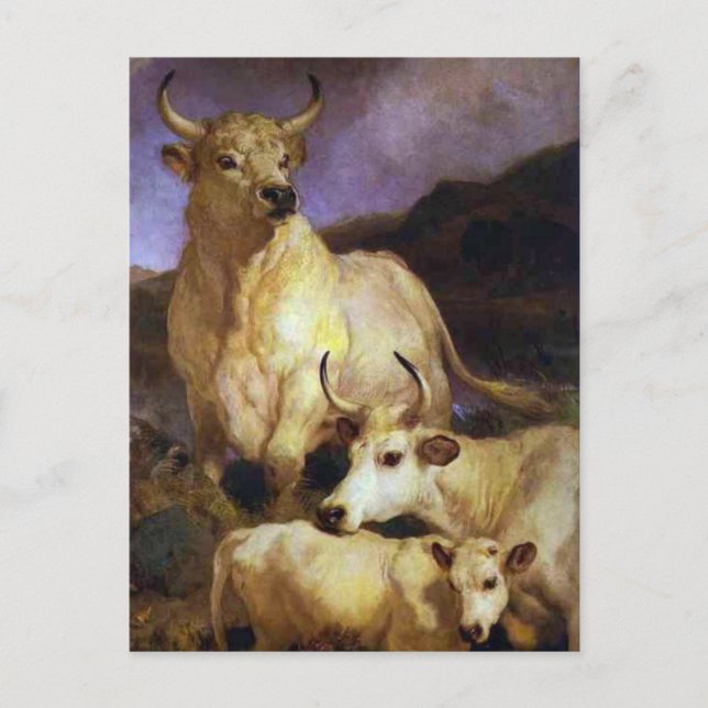 Die wilde Schlacht von Chillingham von Edwin Henry Postkarte (Vorderseite)